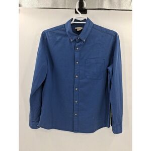 Carbon 2 Cobalt Mens Medium‎ Button Shirt Blue White Pink Dotted Classic Modern